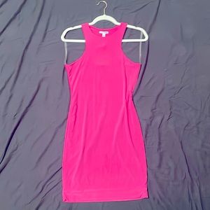 Hot Pink mini dress. Racer back style.